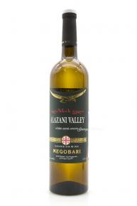 Megobari Alazani Valley White Semi Sweet грузинское вино Мегобари Алазанская Долина Белое Полусладкое