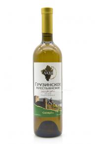 Krestyanskoe Lazi White 0.75l Грузинское вино Крестьянское Лази белое 0.75 л.